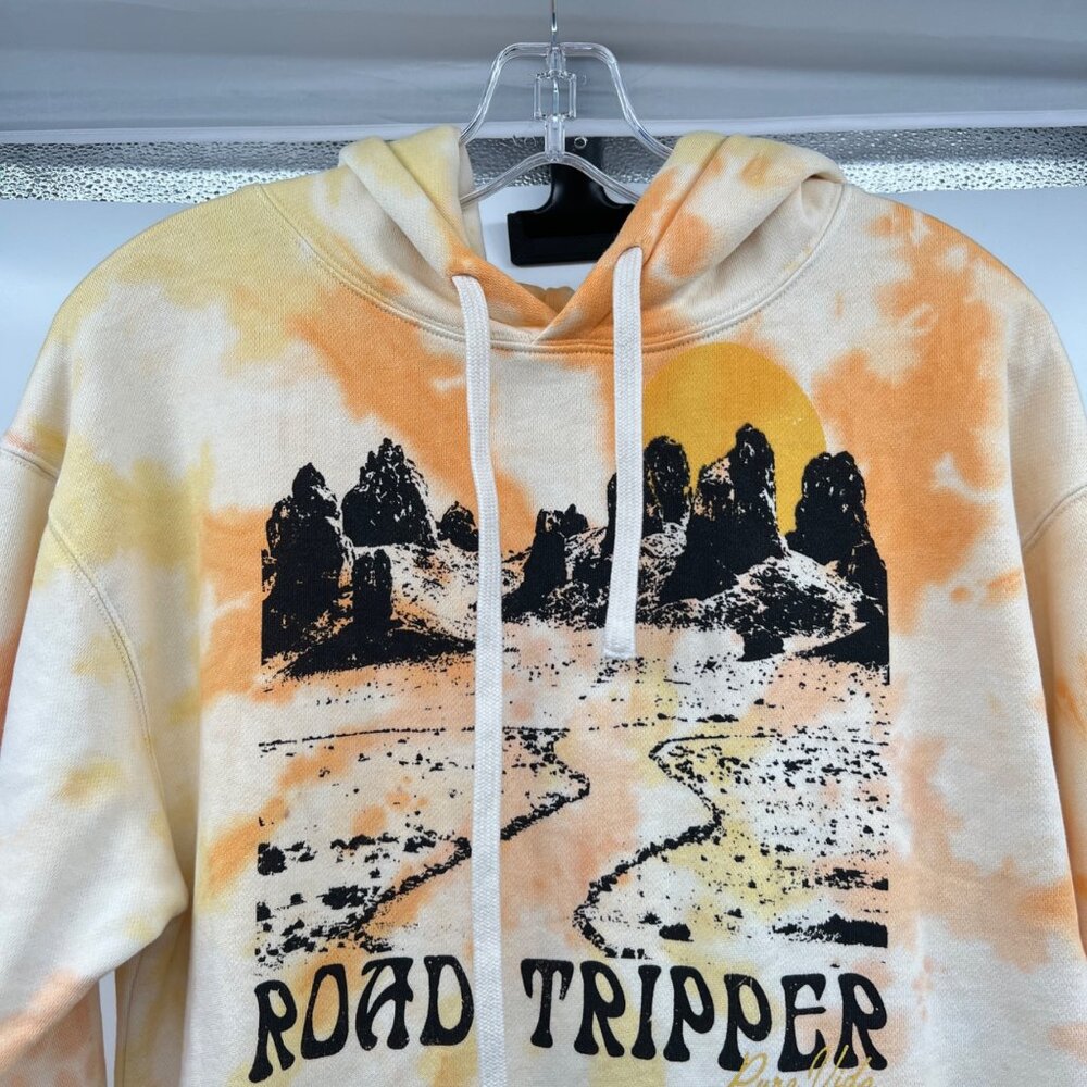 Pura Vida Womens Tie Dye Road Tripper Hoodie Pullover Yellow/Multi Size Small - Picture 2 of 8